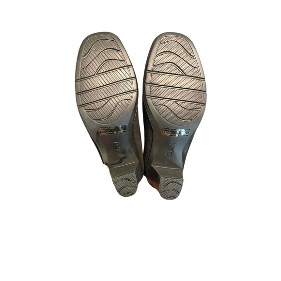 Women's Clarks Bendables Black Suede Oxford Lace-Up Pumps Shoes 80892 - 7 - Picture 10 of 12